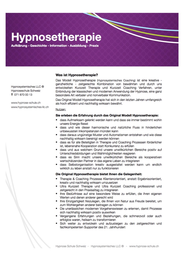 Hypnosetherapie